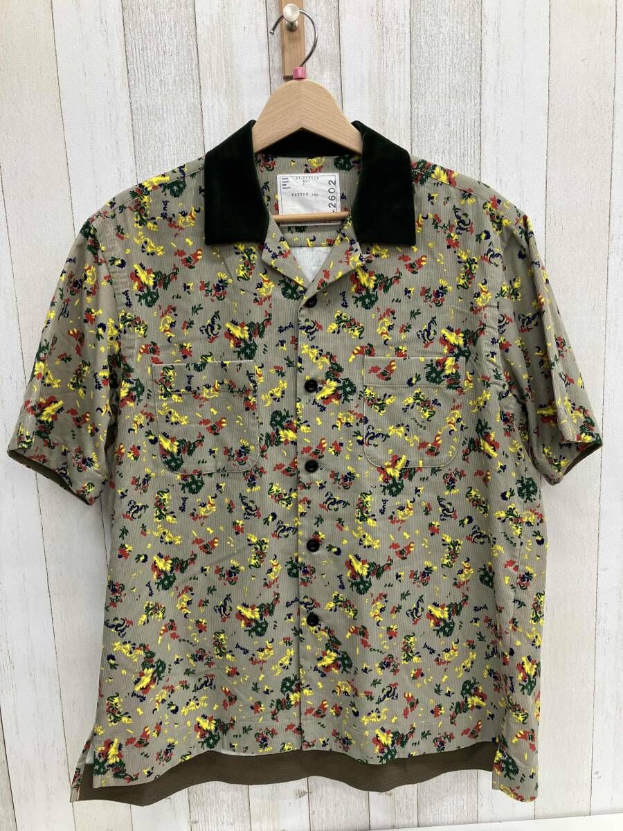 sacai サカイ FLORAL PAINT SHIRT フローラル ペイント シャツ 21-02602M サイズ表記1 花柄