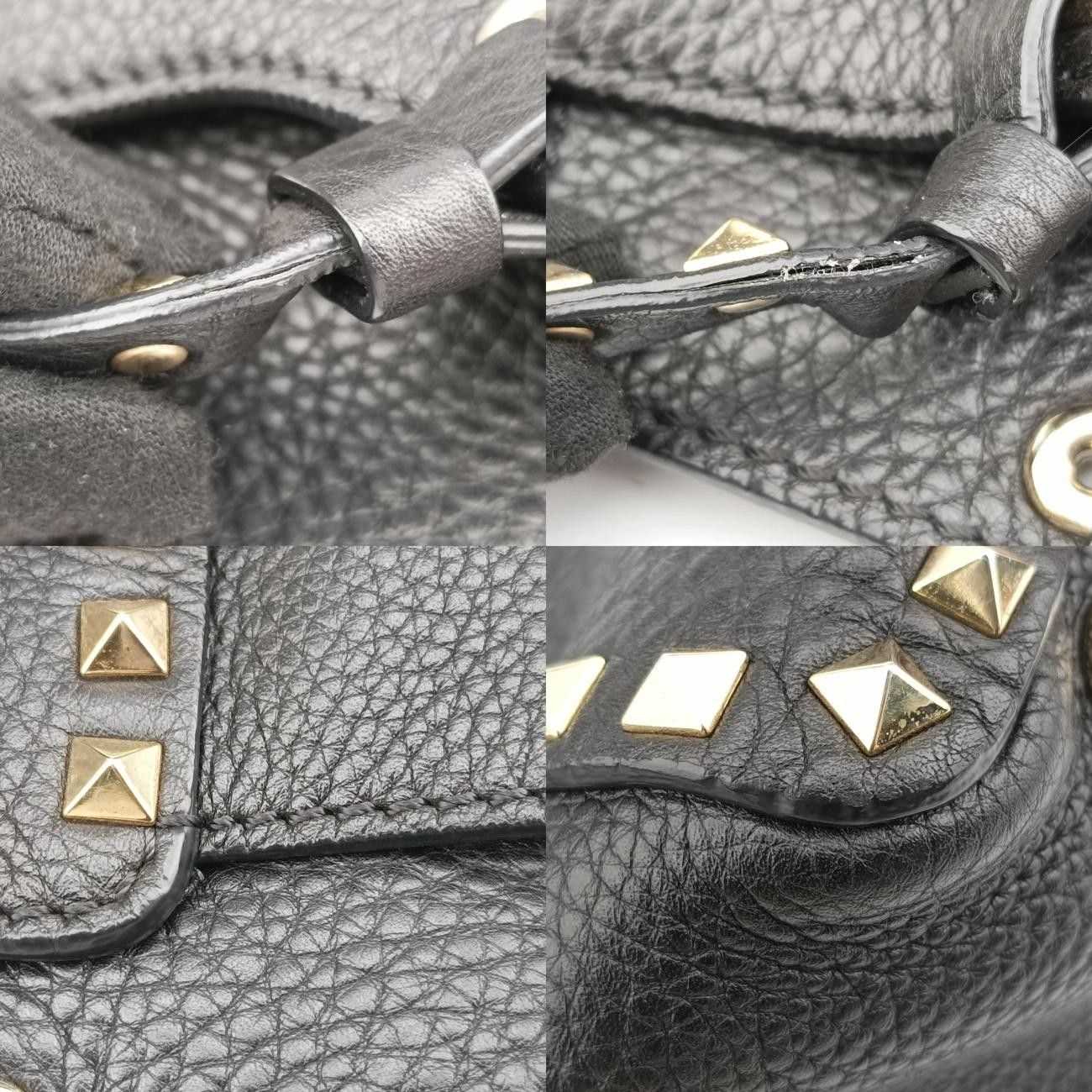 ヴァレンティノValentinoロックスタッズブラックレザー製番不明