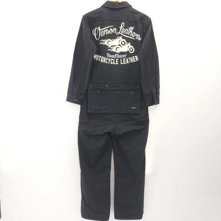 【中古】VANSON オールインワン つなぎ M グレー バンソン[10]