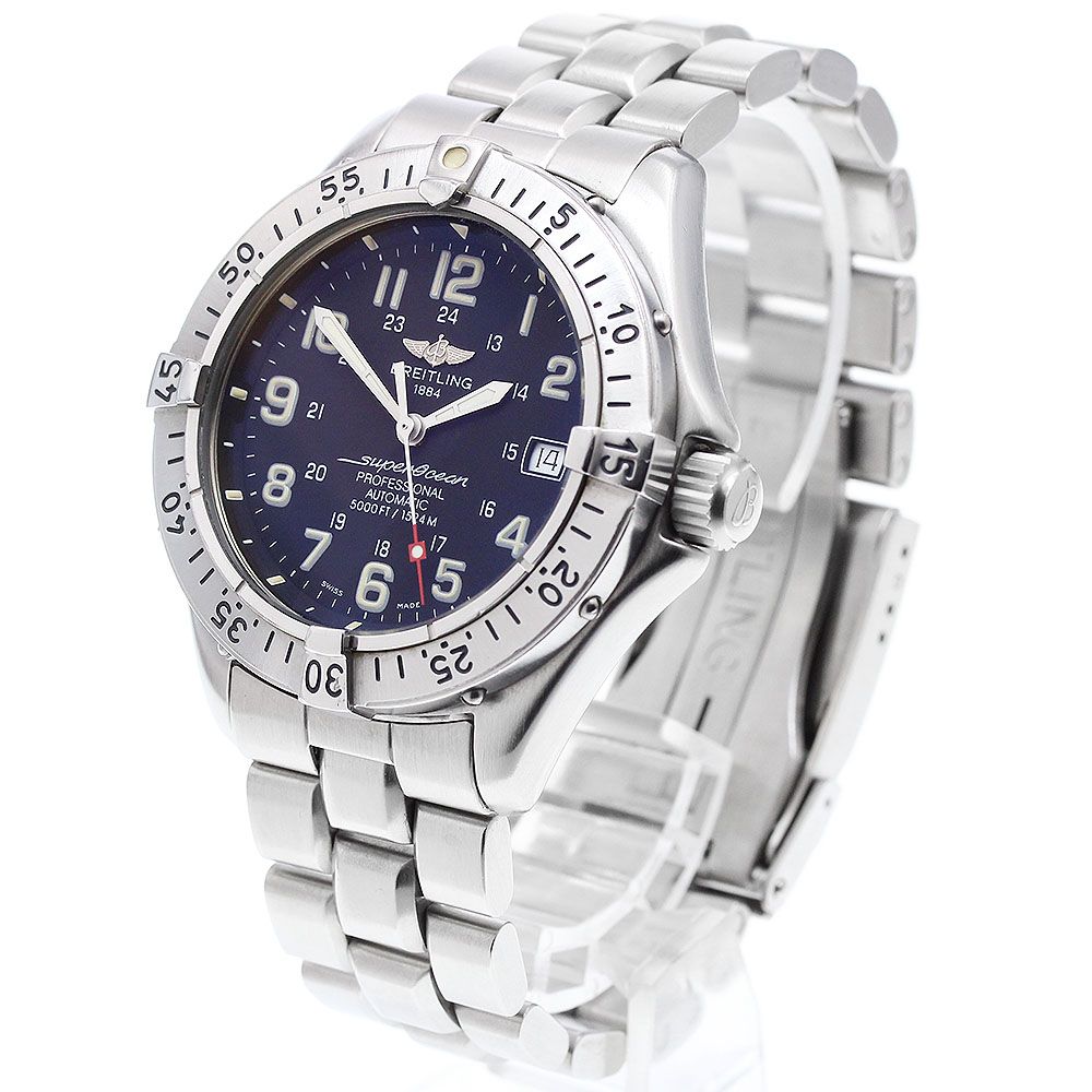 ブライトリング BREITLING A17045 スーパーオーシャン デイト クォーツ メンズ_912230