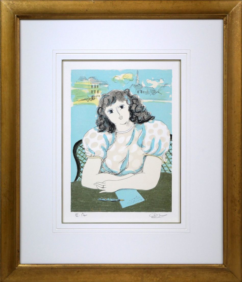 東 弘孝 女性像 リトグラフ 一枚の繪で活躍 国際造形連 日美連会員 安井賞展特別賞 北海道大学卒 小竹美術 真作保証