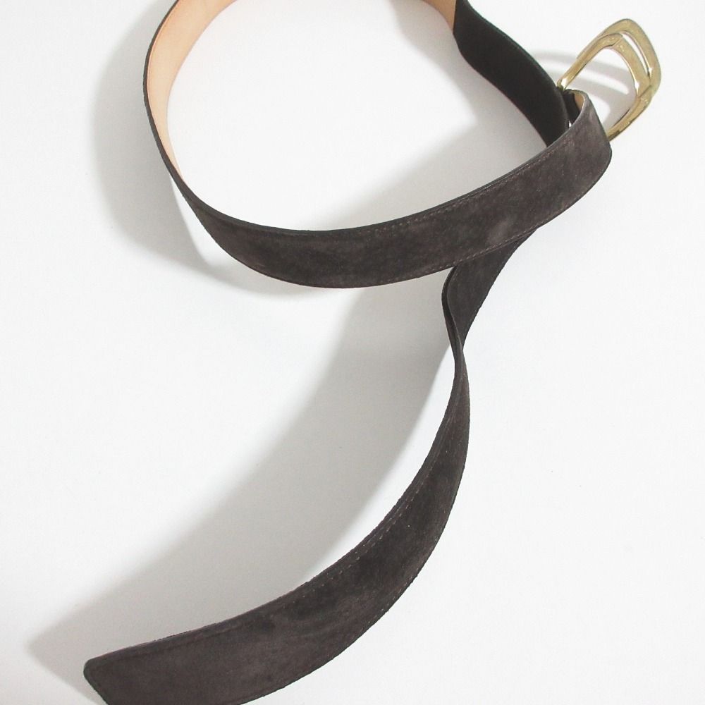 美品 GUCCI グッチ スエード レザー リングベルト 75/30 036-1192-1305 ブラック×ゴールド レディース 古着 中古 USED GUCCI - 美品 GUCCI グッチ スエード レザー リングベルト 75/30 036