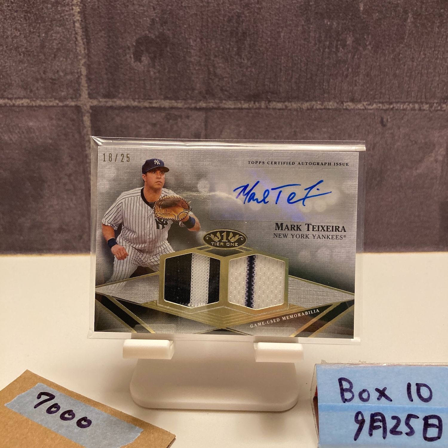 2022 Topps Tier One Mark Teixeira 18/25 直筆サインカード New York