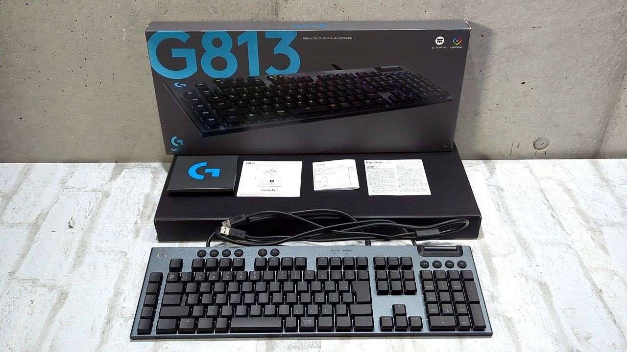 状態良好 Logicool G ロジクール G ゲーミングキーボード G813-TC 有線 タクタイル ブラック 