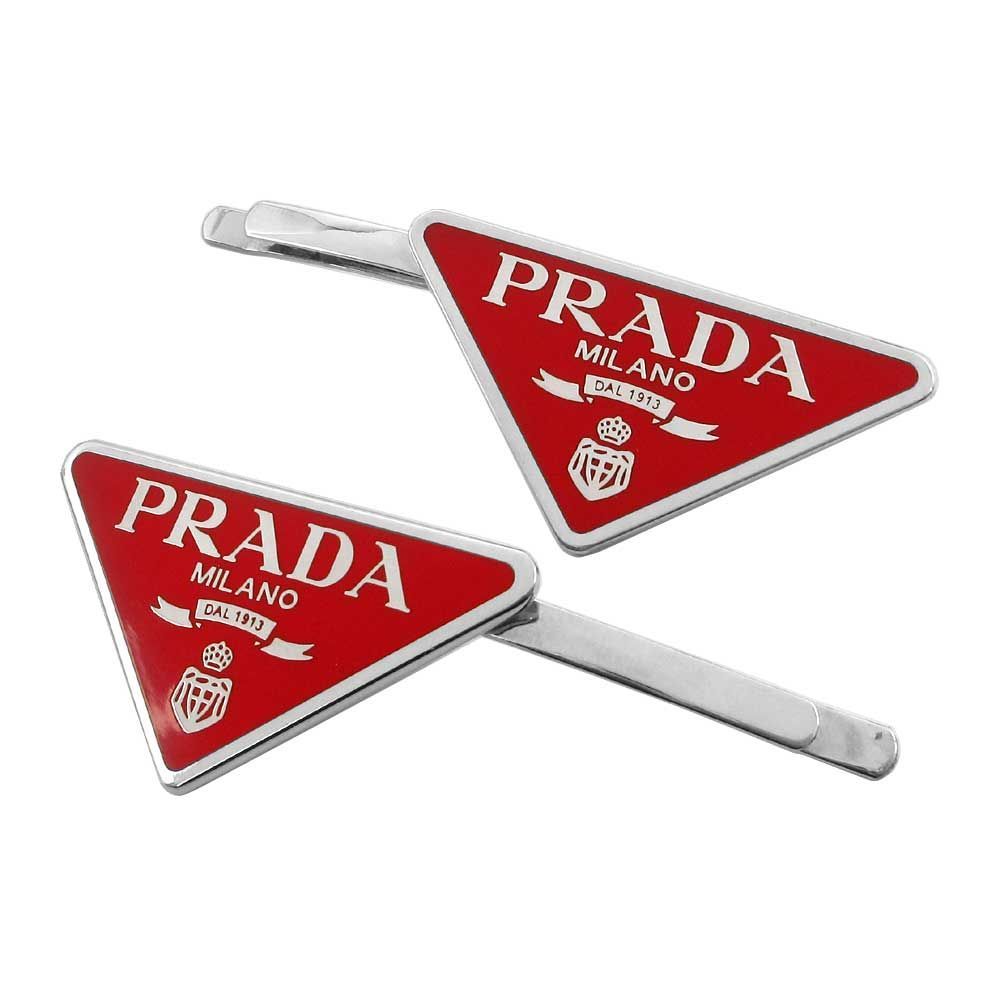 プラダ PRADA トライアングル ロゴ メタル ヘアピン 1IF051 2BA6 F068Z アウトレット レディース