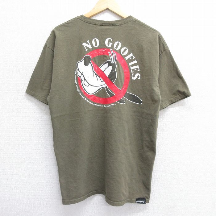 L/古着 半袖 ビンテージ Tシャツ メンズ 00s NO GOOFIES クルーネック 緑系 グリーン spe 24jun08 中古