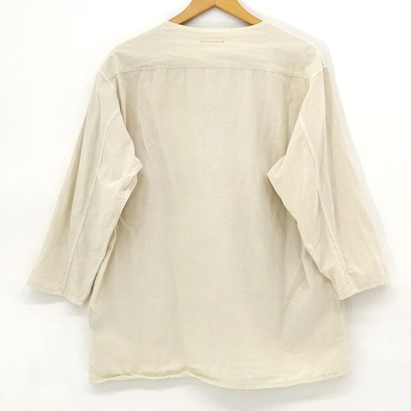 三重店】kinema｜キネマ full open sleeping shirt フルオープン スリーピングシャツ 9分袖 ナチュラル サイズ:L  KNM-22SS-SH04【104-A822】 - メルカリ