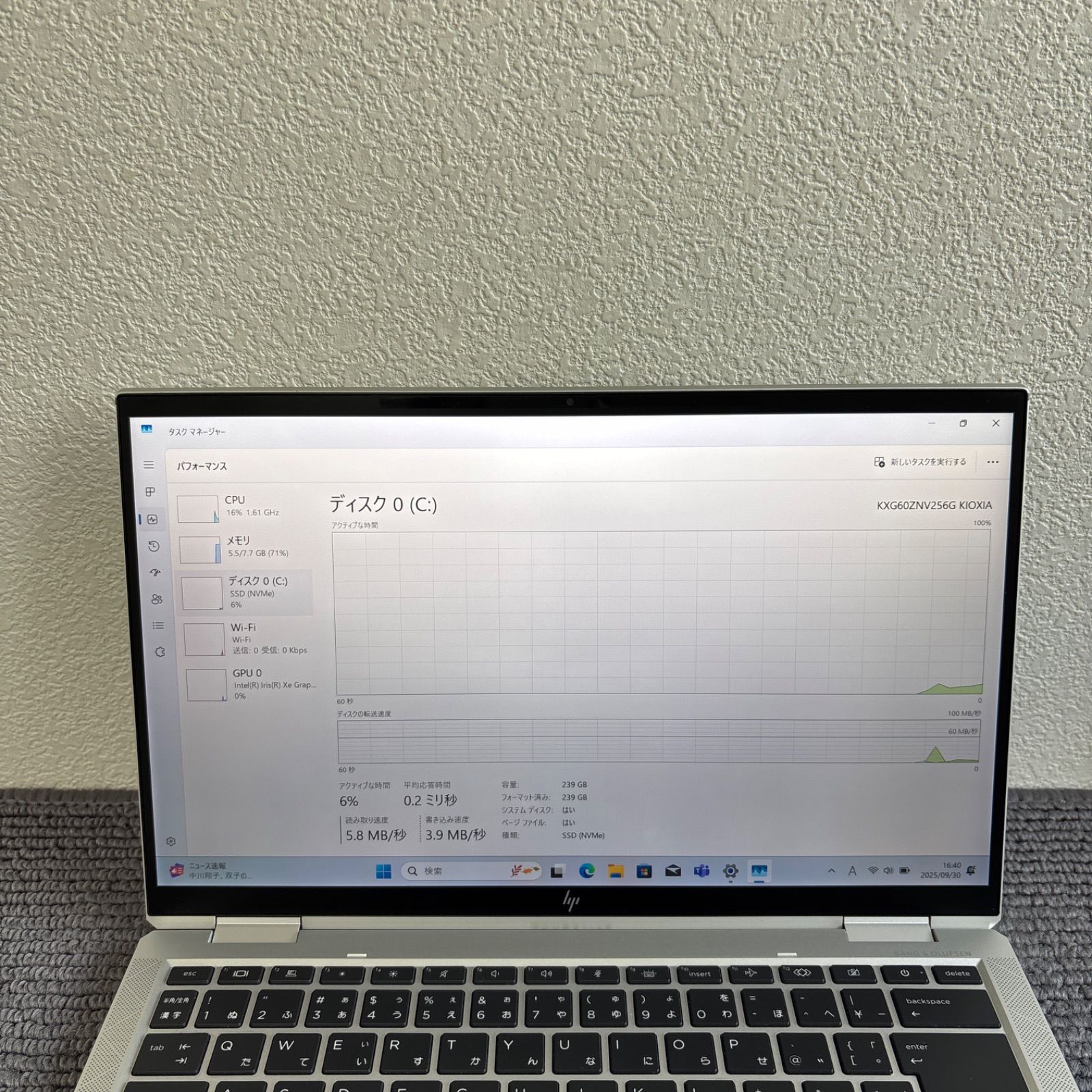 HP EliteBook x360 1040 G8 i5-1145G7 メモリ8GB SSD 256GB タッチ機能