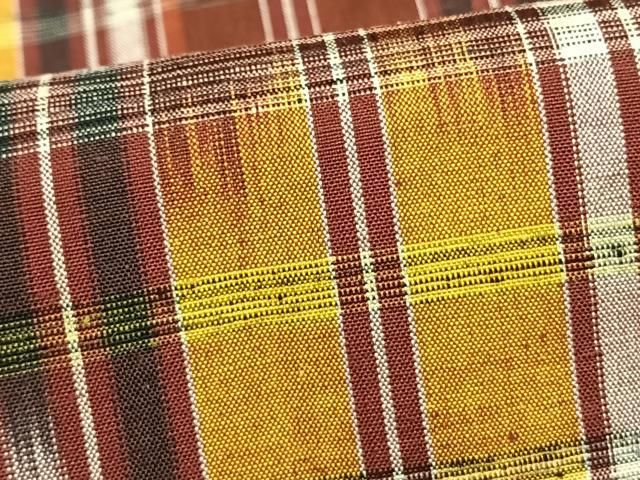 平和屋着物▽上質な紬　単衣　格子　正絹　逸品　AAAW7884fy 平和屋着物▽上質な紬 単衣 格子 正絹 逸品 AABG7771jh 【公式通販】