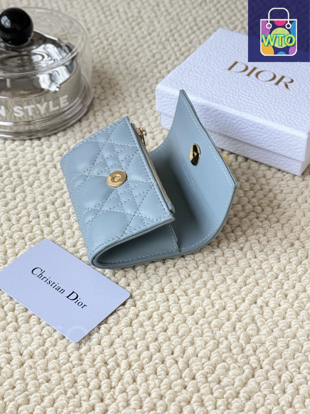 レア 送料無料 My Dior Glycine ウォレット 花柄（白） DIOR コンパクトで可愛い♪【Dior】《Dior Jolie Glycine》ウォレット