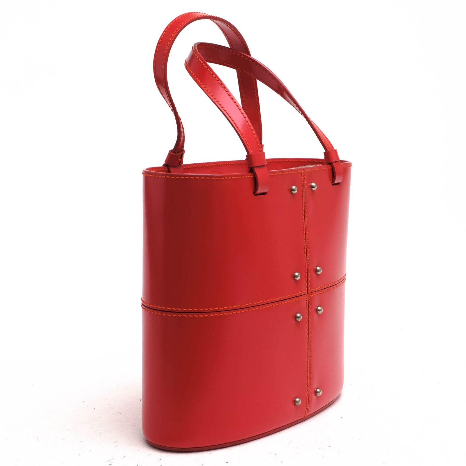 TOD'S 赤 レザー ハンドバッグ トッズ／TOD'S バッグ トートバッグ 鞄 ハンドバッグ レディース 女性
