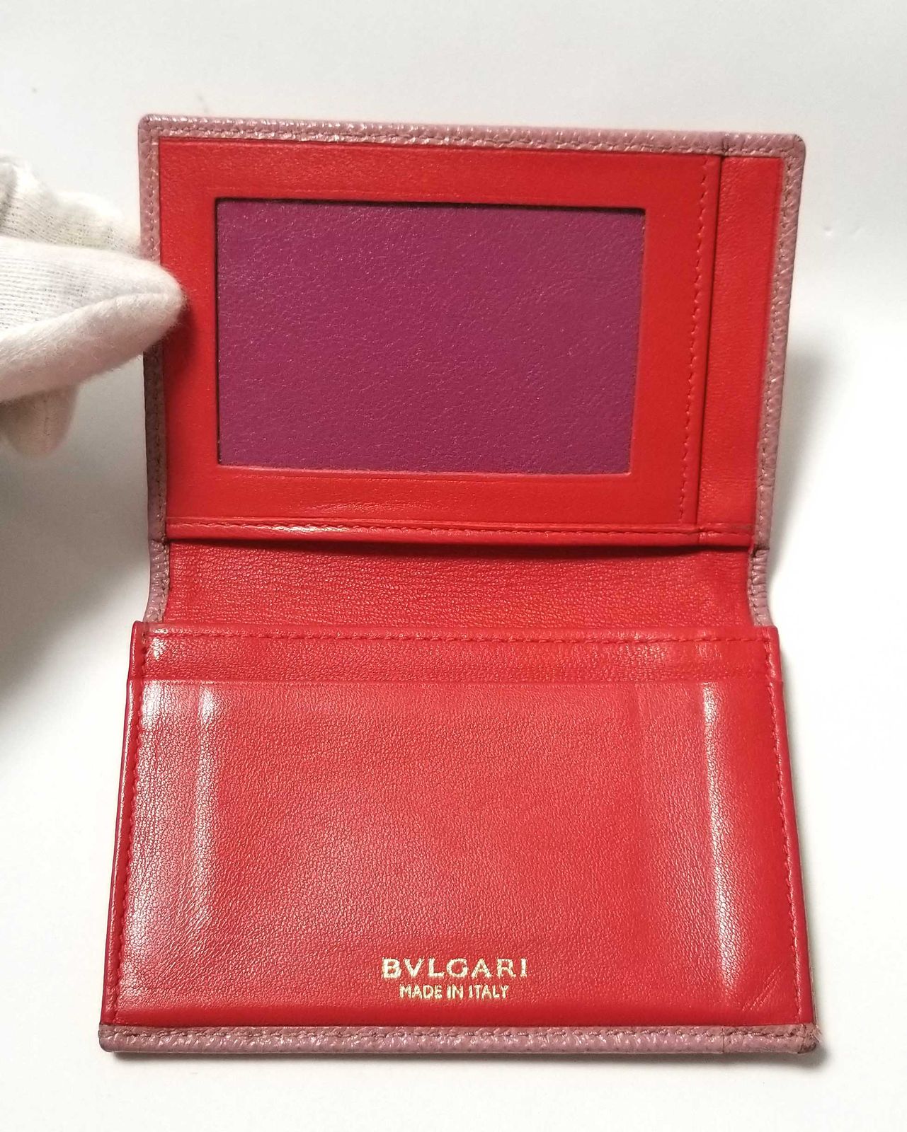 ブルガリ　BVLGARI 名刺入れ　ピンク　レザー　カードケース　正規品！美品！ 楽天市場】BVLGARI ブルガリブルガリ 名刺入れブラック ピンク