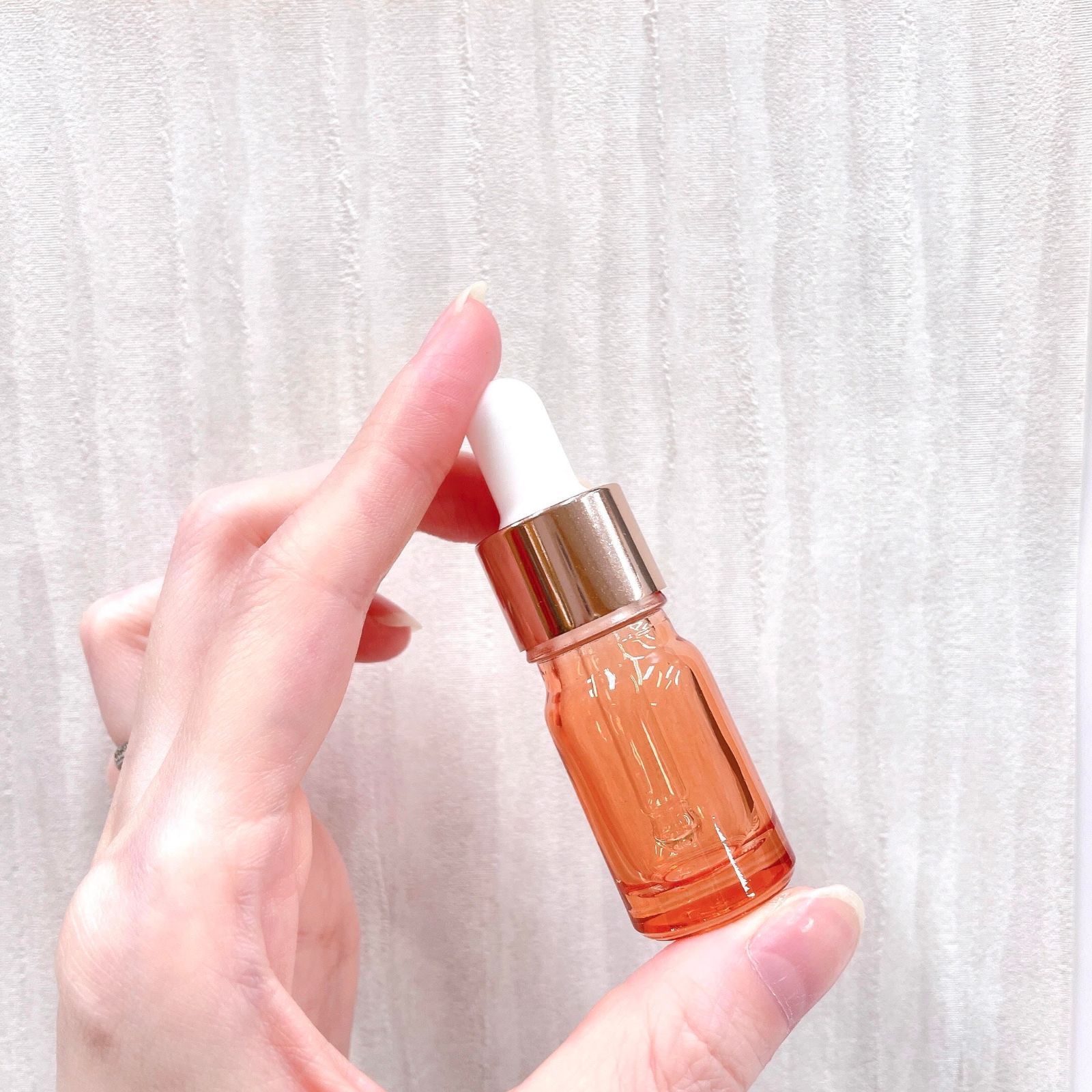 【スポイト ボトル グラス】5ml クリア ピンク ローズゴールド ガラス製 詰替 容器 化粧水 コスメ アロマ エッセンシャルオイル 精油 旅行 おしゃれ 可愛い