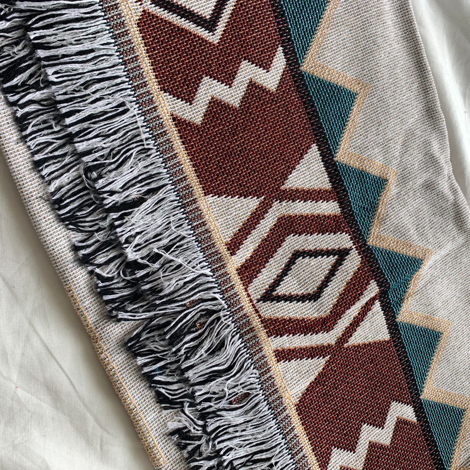 ブランケット ネイティブ柄 オルテガ マルチカバー ラグ アウトドア