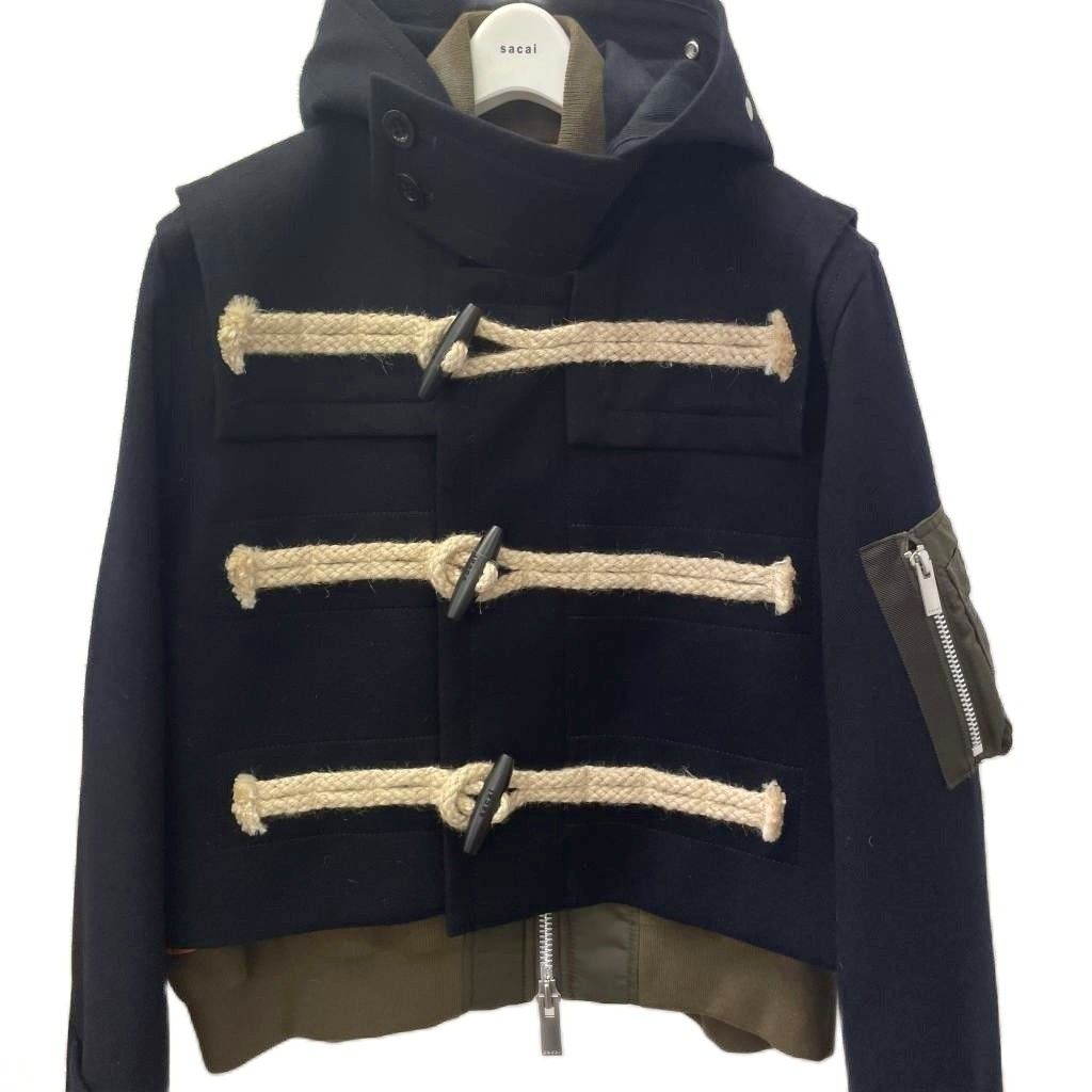 【sacai】25AW メルトンダッフルショートコート サカイ sacai タグ付き 25AW Wool Melton Blouson メルトンダッフル