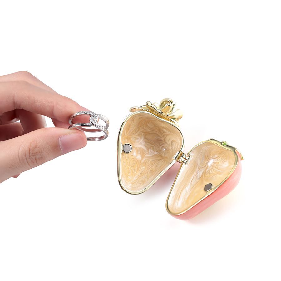 193 イチゴ ジュエリーボックス いちご ピンク 苺 フルーツ イチゴの