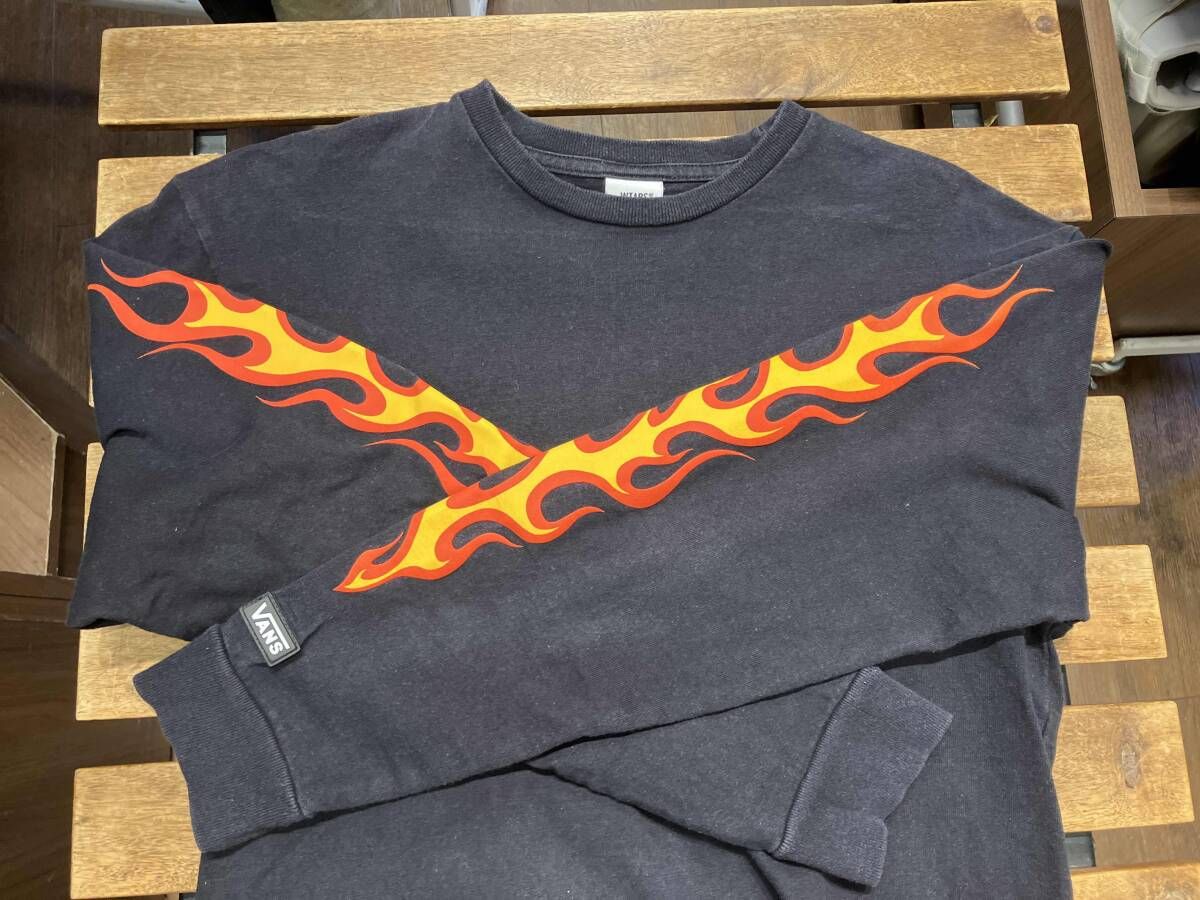 WTAPS✖️VANS FLAME/TeeブラックファイヤーパターンプリントロンT WTAPS✖️VANS FLAME/Teeブラックファイヤーパターンプリント