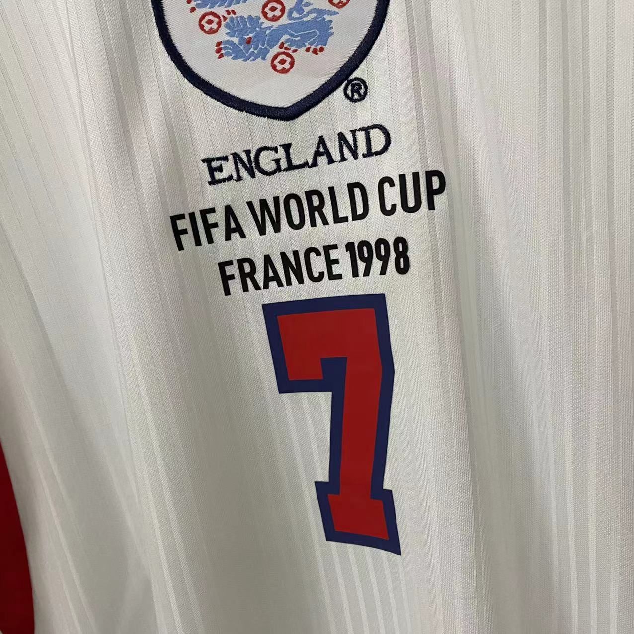 新品1998年 イングランド代表 ユニフォーム ベッカム長袖