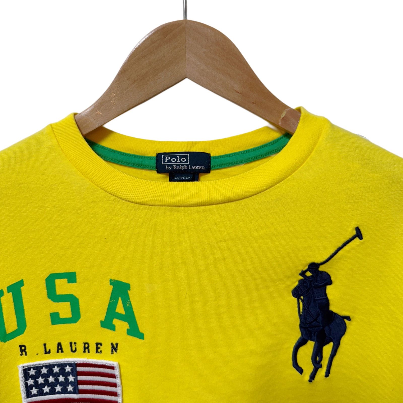 90s Ralph Laurenポロ刺繍 イエロージャケット メンズ
