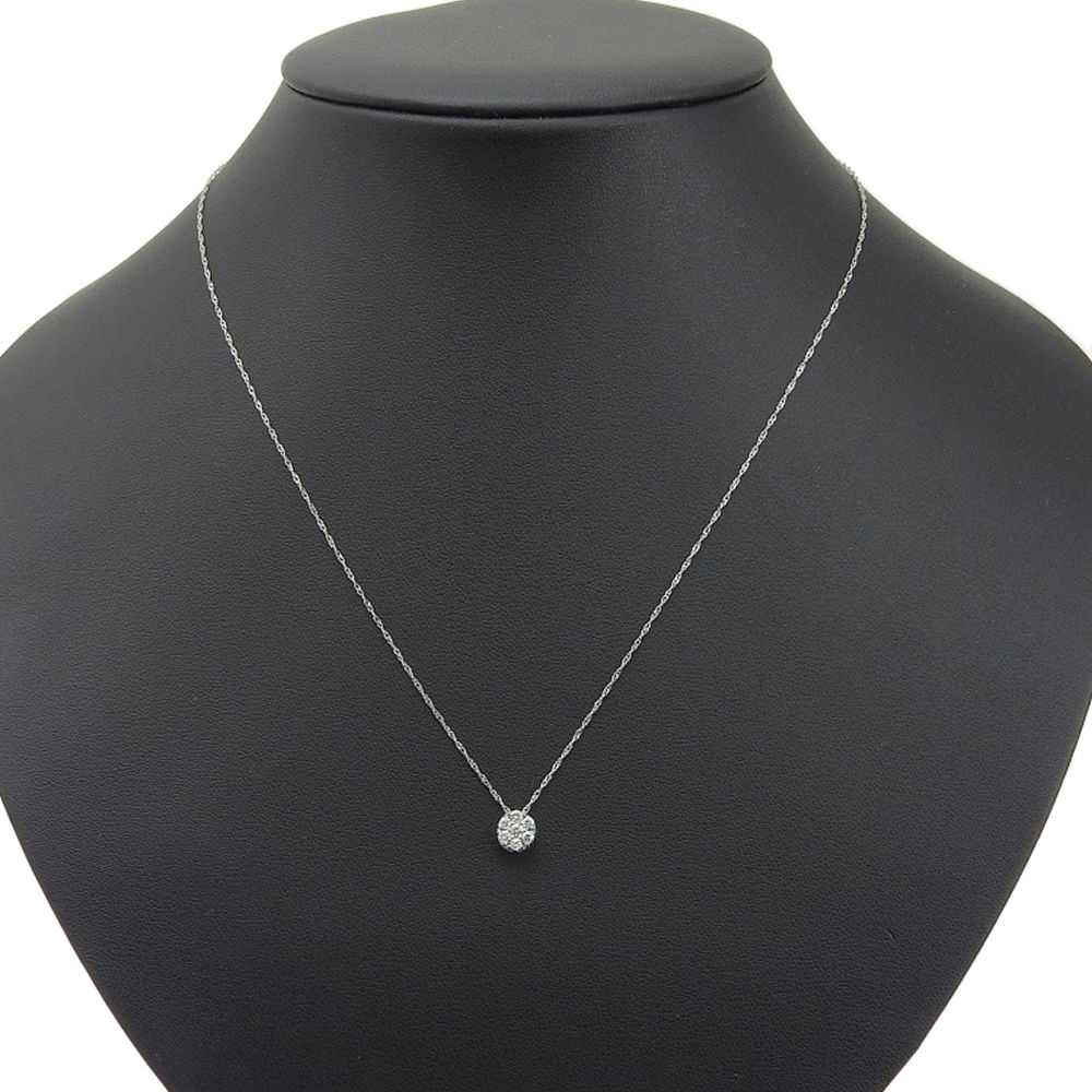 本物保証】 新品同様 7Pダイヤモンド ネックレス 約1.4g プラチナ