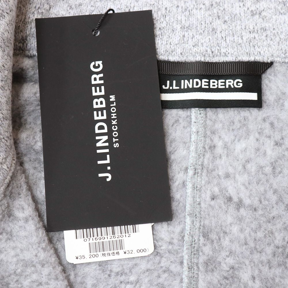 秋冬 J.LINDEBERG 52 XXL サイズ ニットブルゾン 071-59912 ミッドレイヤー 裏起毛 モックネック ゴルフ メンズ 紳士 ジェイリンドバーグ グレー mc165 USTAUSTRALIA_COM_AU
