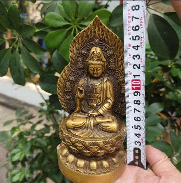 蓮華地蔵王仏像 菩薩 観音 銅製 仏像 彫刻 開運 風水 置物 地蔵王菩薩