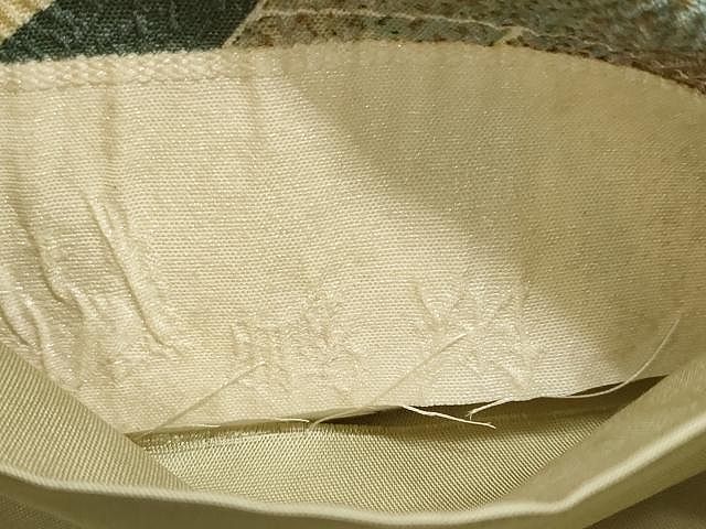 平和屋着物○博多織 鵬翔 全通柄袋帯 ふくれ織 舞蝶文 金銀糸 正絹  