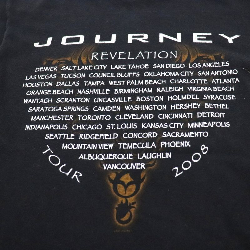 00s ジャーニー JOURNEY Anvil REVELATION ツアー バンドＴシャツ メンズ 表記Sサイズ