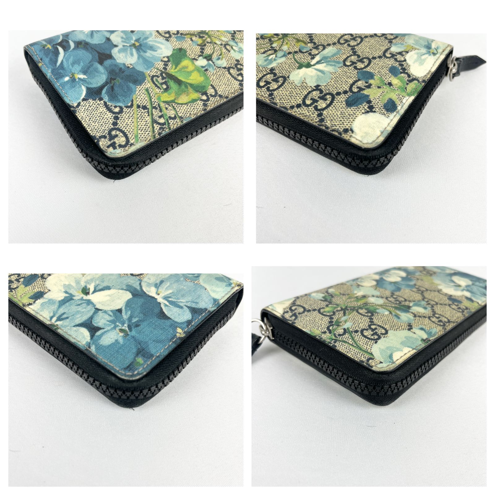 GUCCI グッチ GGブルームス ラウンドファスナー 長財布 408665