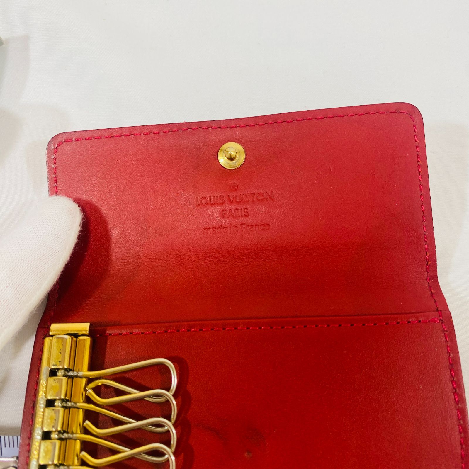 LOUIS VUITTON ルイヴィトン キーケース ヴェルニ 赤 レッド