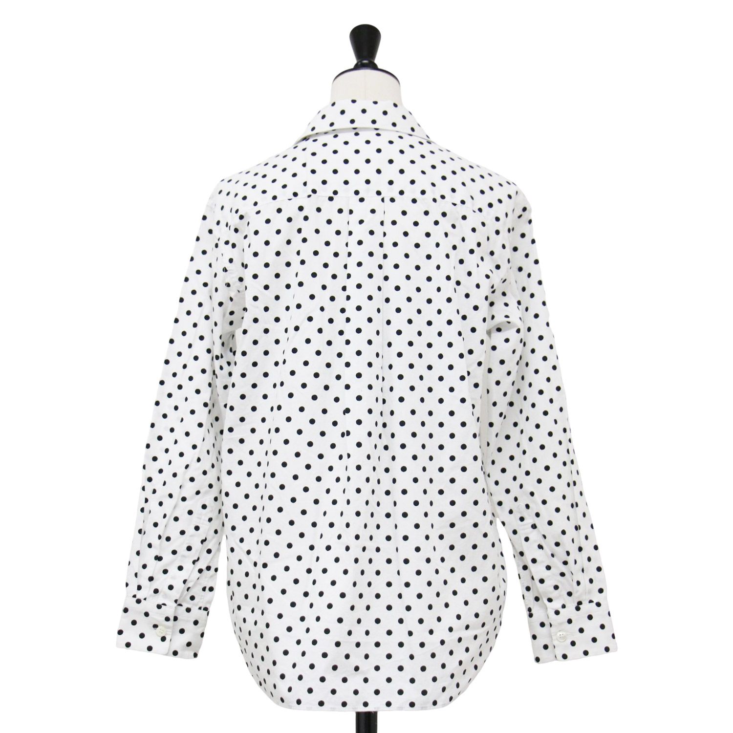 極美品 AD2024◎タオコムデギャルソン 丸襟シャツ ビッグシルエット 白 tao COMME des GARCONS タオ コムデギャルソン シャツ ブラック