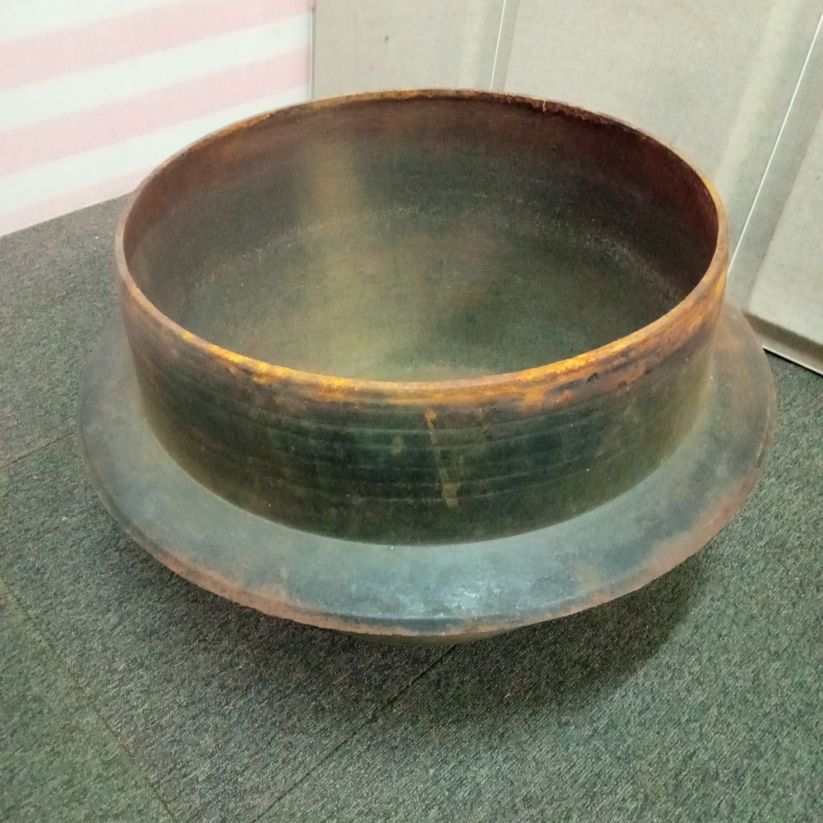 ◯ 鉄釜 最新 釜 羽釜 昭和 レトロ アンティーク ◯ 鉄釜 重量12キロ