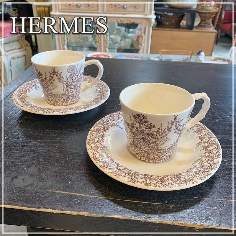 HERMES - エルメス　メゾンアンシャンテ　デミタスカップ　セット エルメス メゾンアンシャンテ デミタスカップ セット