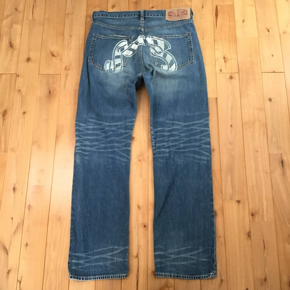 Milo Face Denim Pants Mサイズ a bathing ape BAPE マイロ