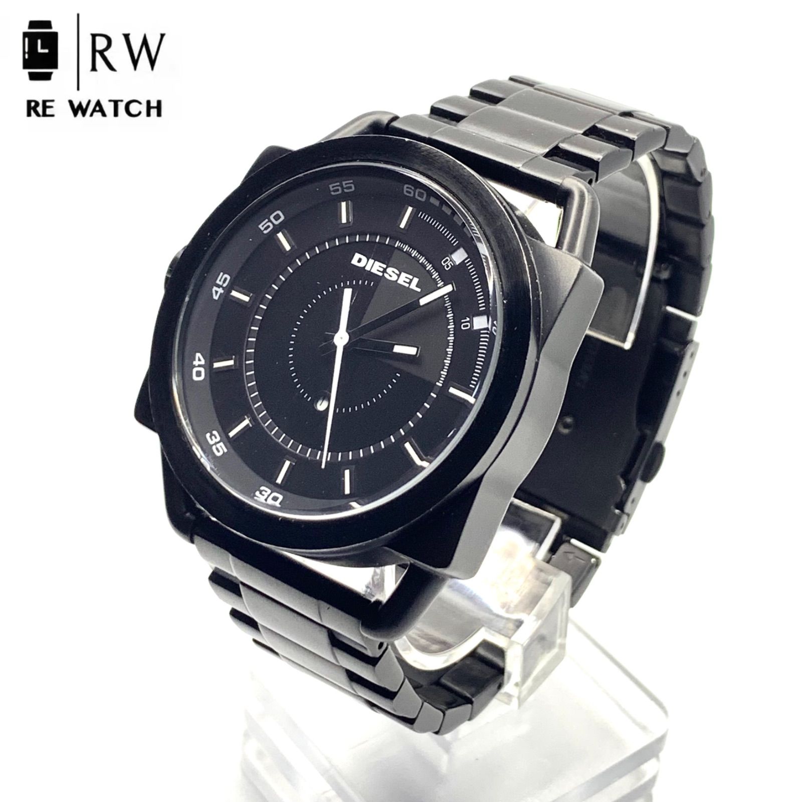 中古】DIESEL DZ-1580 アナログクォーツ腕時計 ブラック - メルカリ