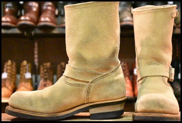 7D 07年 レッドウィング 8268 スエード エンジニア ホーソーンアビレーンラフアウト スチールトゥ ブーツ redwing HOPESMORE FI531