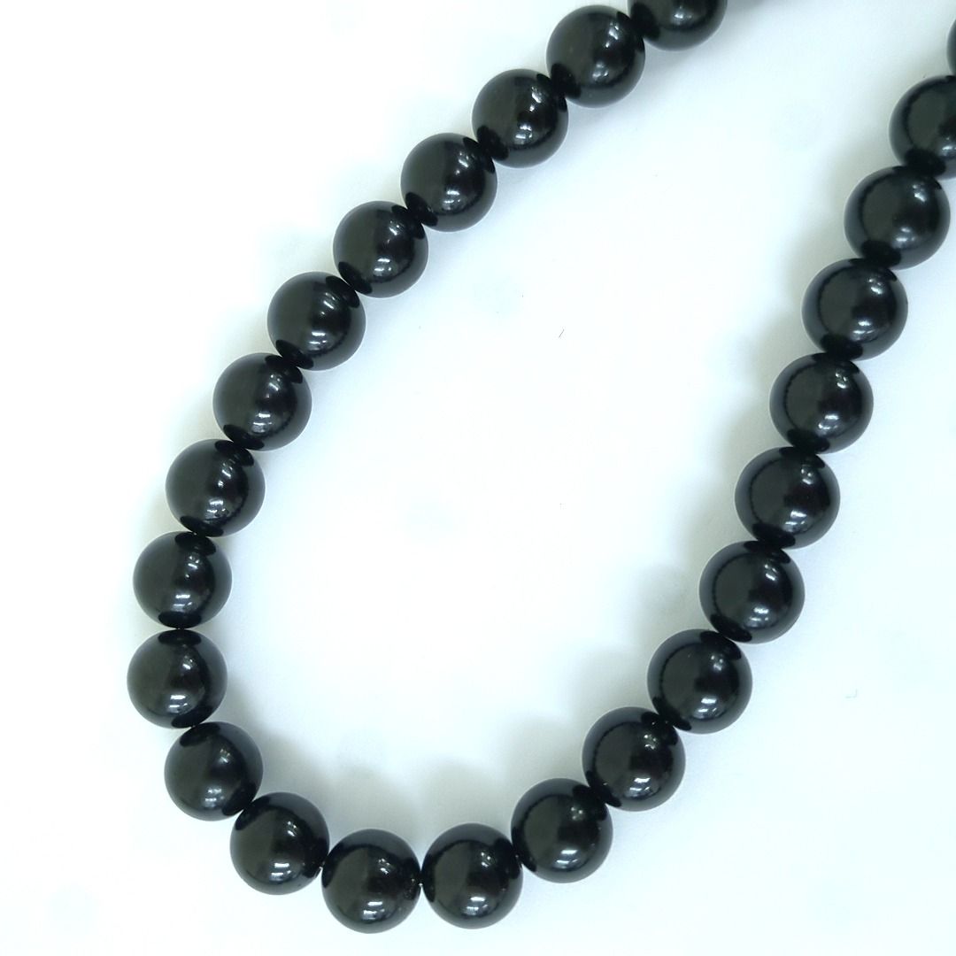 10mm珠　ジェット　ネックレス　イヤリング　セット　コプコ 10mm珠 ジェット ネックレス イヤリング セット コプコ - メルカリ