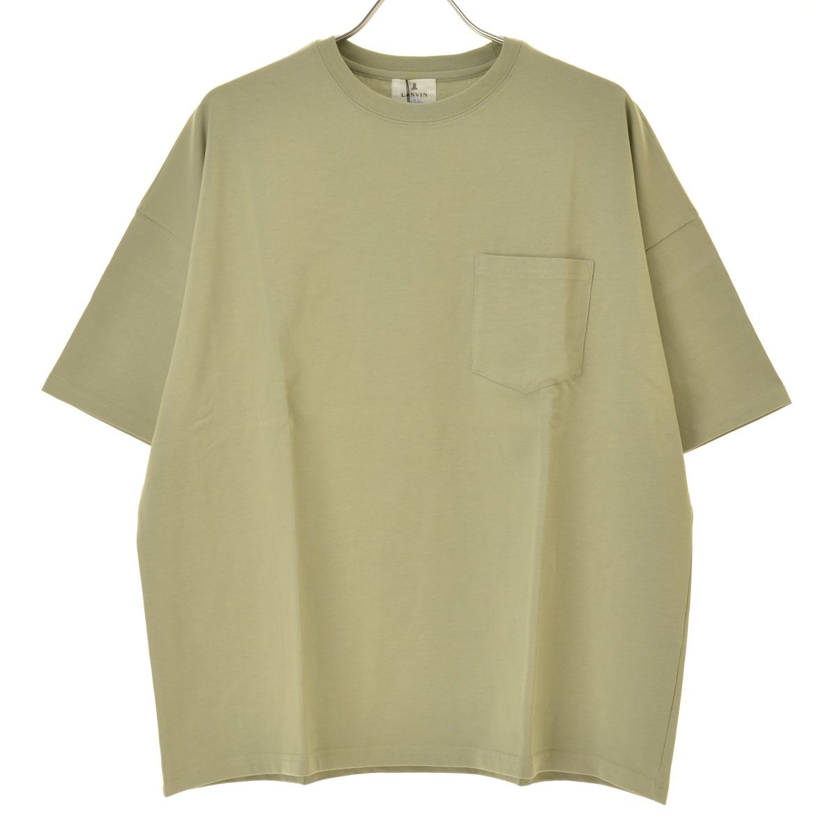 【LANVINenBleu】シリコンバイオ加工 オーバーサイズ ビッグシルエット ポケットTシャツ半袖Tシャツ