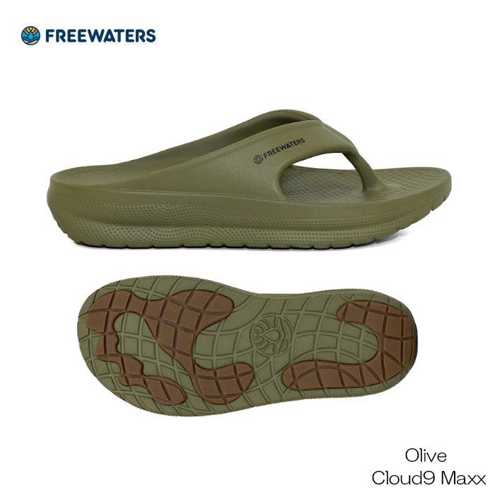 フリーウォータース WATERS Cloud9 Maxx OLIVE リカバリーサンダル おしゃれ 厚底