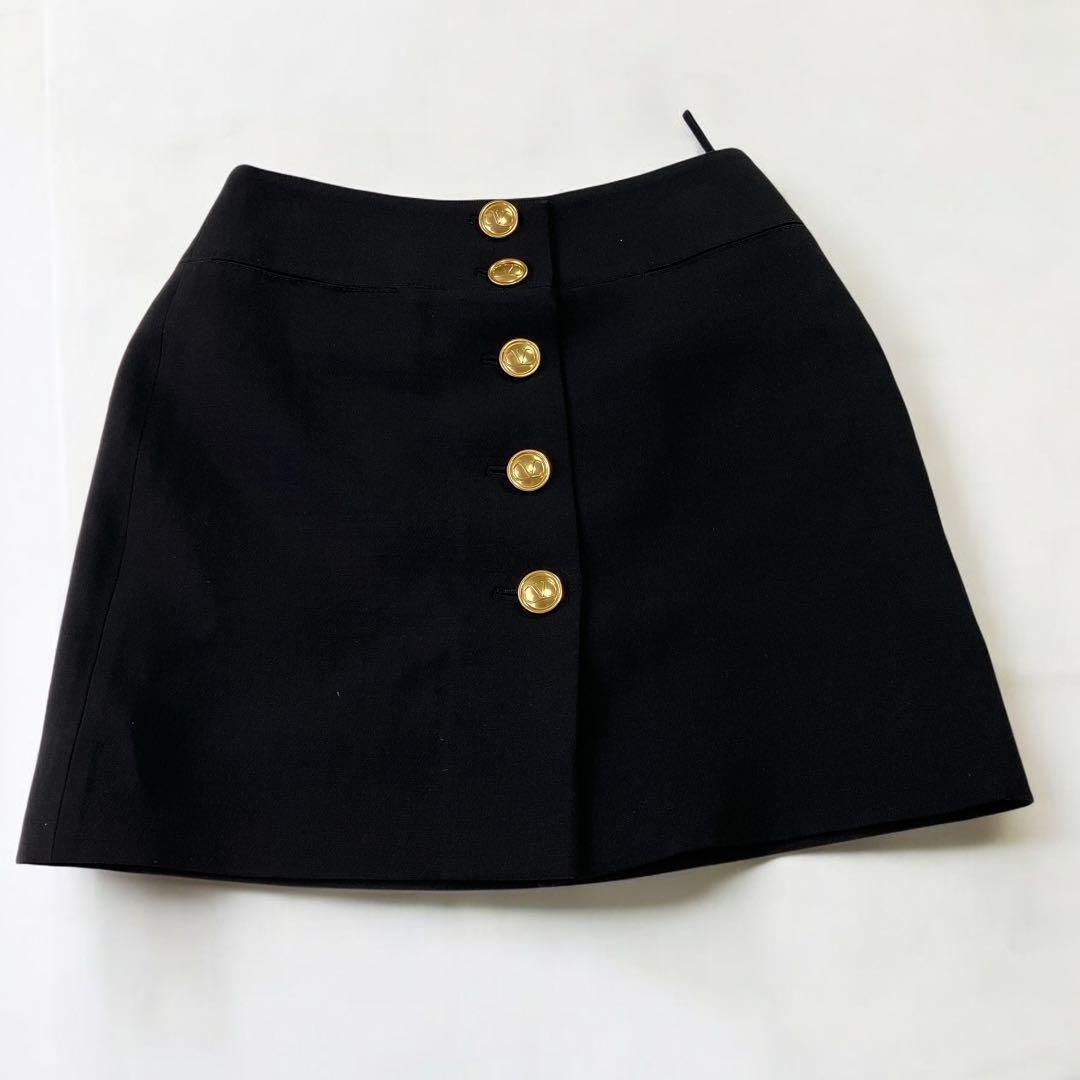 ヴァレンティノ ゴールドボタン スカート v ロゴ 金ボタン レディース 人気