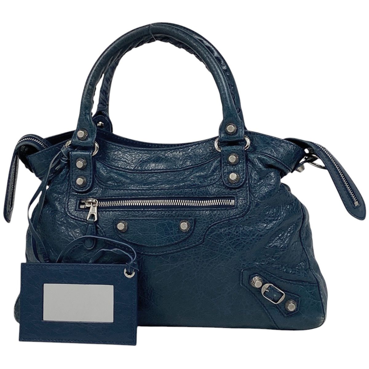 BALENCIAGA バレンシアガ ハンドバッグ 青 - 2008825E0121 バレンシアガ BALENCIAGA ザ ジャイアント タウン ハンドバッグ