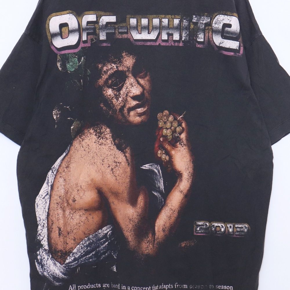 【関税込み】Off-White ブラック Digit Bacchus Tシャツ VIP価格☆【Off-White】Digit Bacchus Tシャツ (Off-White/T