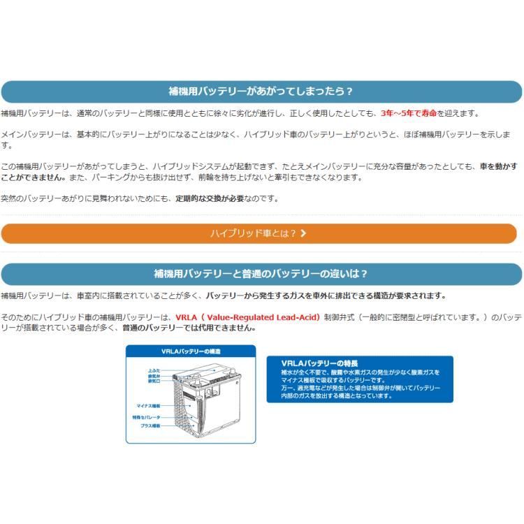 GSユアサバッテリー EHJ-S46B24R 補機用