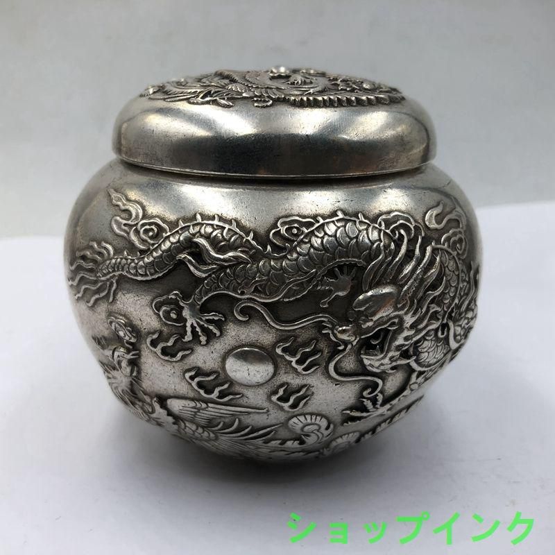 銅器 細工 双龍戯珠龍興天下茶壺 茶道具 香道具 装飾品 工芸品 置物 銅器 浮彫龍鳳茶壺 酒壺 茶道具 装飾品 工芸品 置物 - メルカリ
