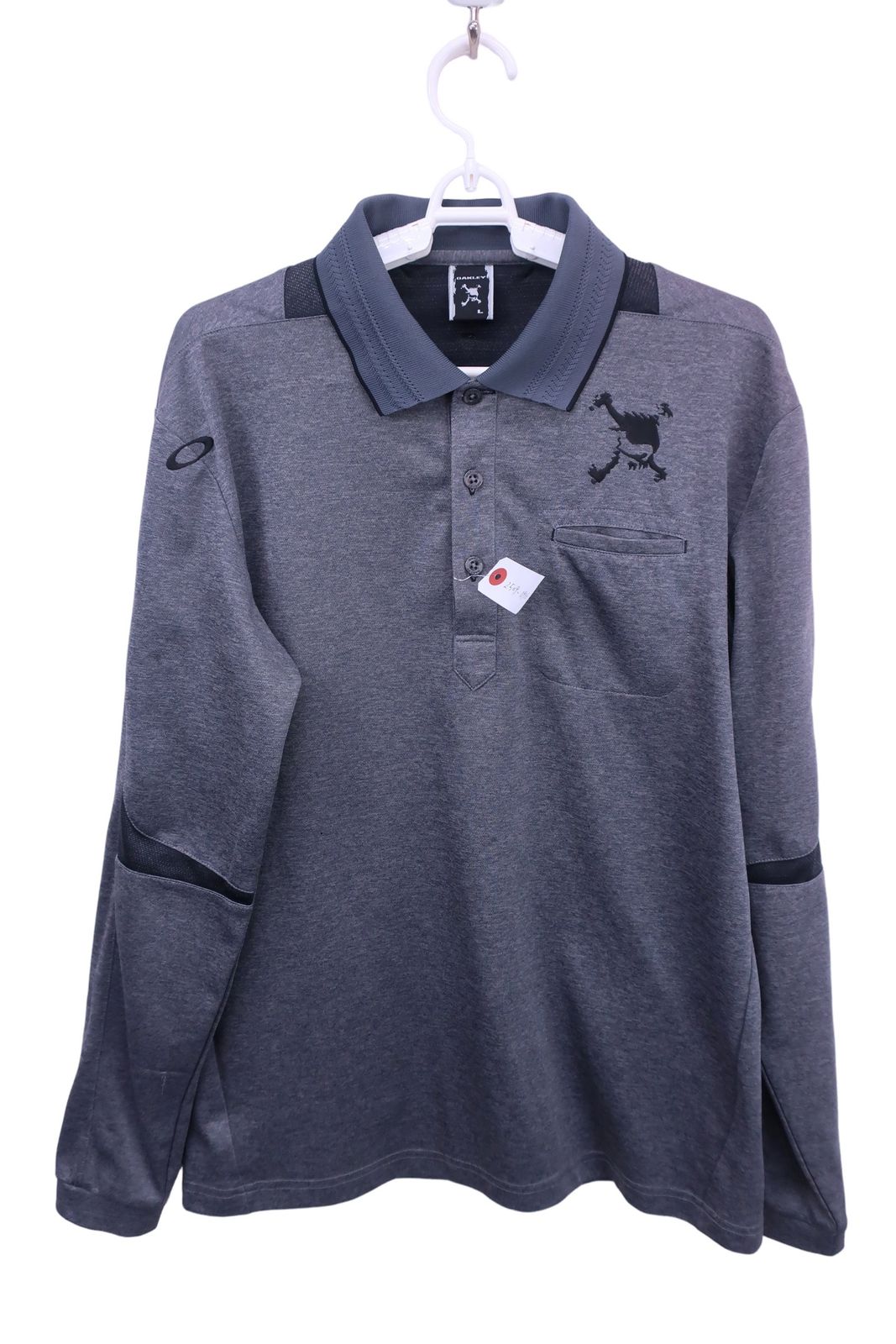 OAKLEY(オークリー) 長袖ポロシャツ グレー メンズ L ゴルフウェア