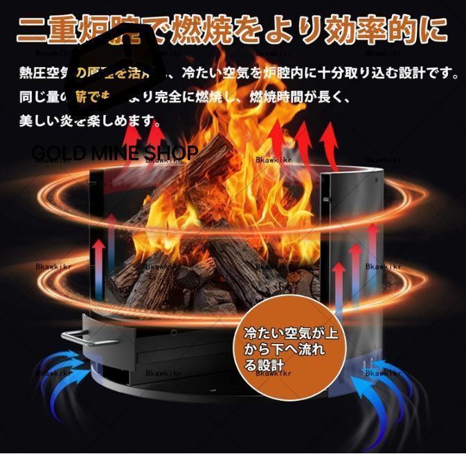 キャンプ暖炉 ロケットストーブ