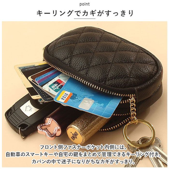 カワニシカバン 新品キーケースkees キャメル 小銭入れのオマケ付