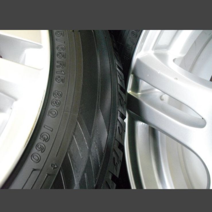 T-2134 本州 22年.23年製 iG60 超バリ山 アクア E12ノート MAZDA2 等 15インチスタッドレス タイヤホイール