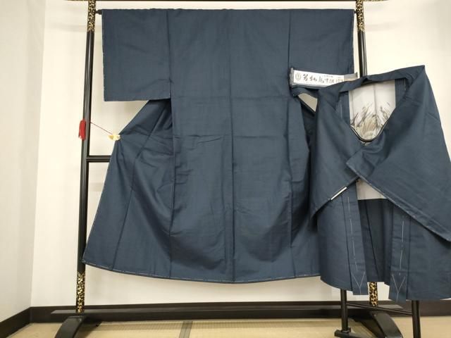 平和屋着物男性　大島紬　アンサンブル　100亀甲　総詰め　証紙付き　正絹　逸品　未使用　AAAN4964ja