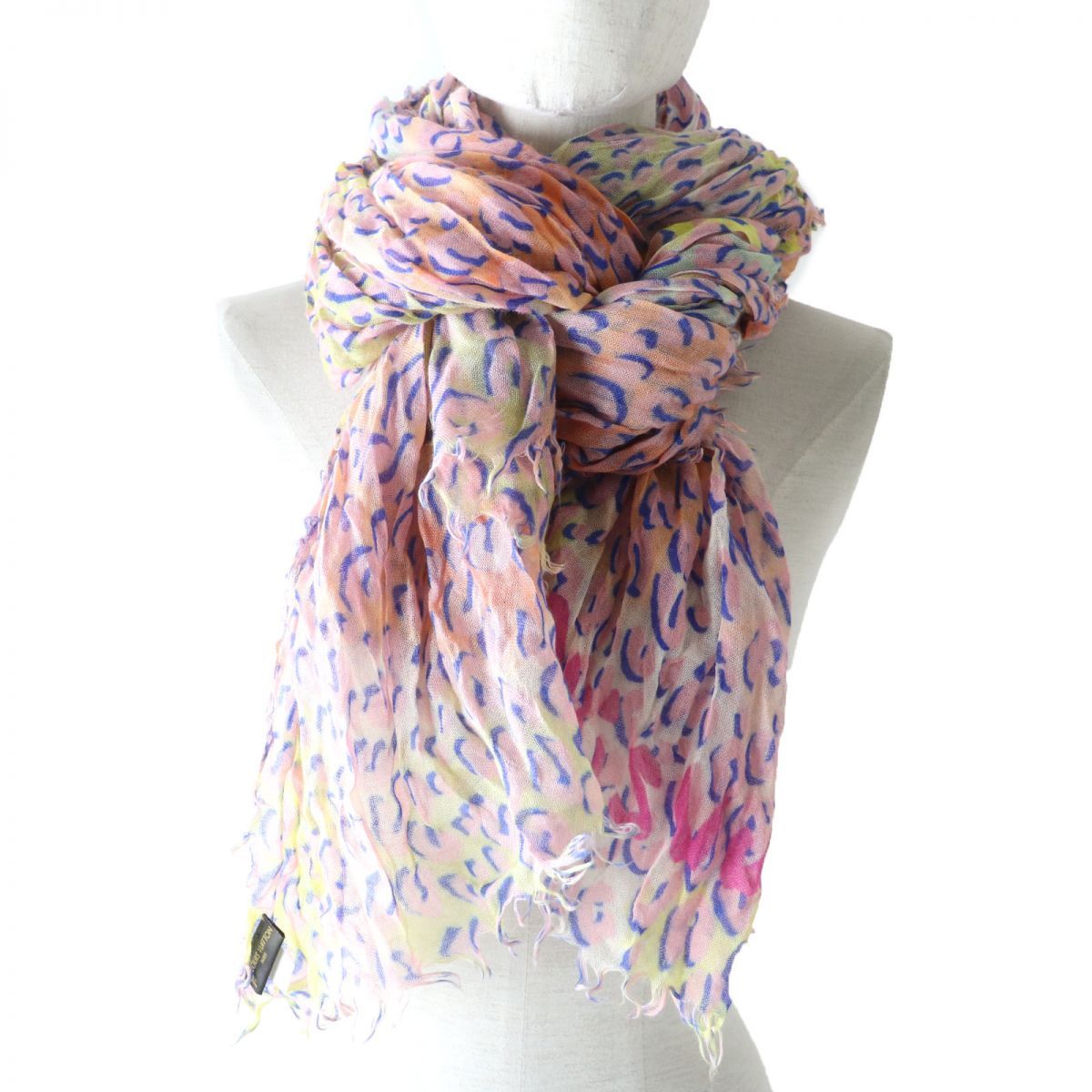 ルイヴィトン エトール レオパード カシミヤ シルク ストール マルチ